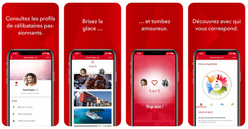 application mobile parship