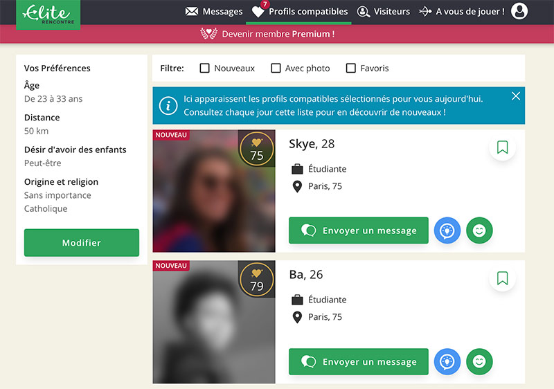 interface elite rencontre