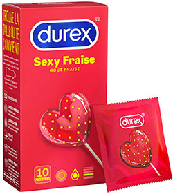 préservatif goût fraise