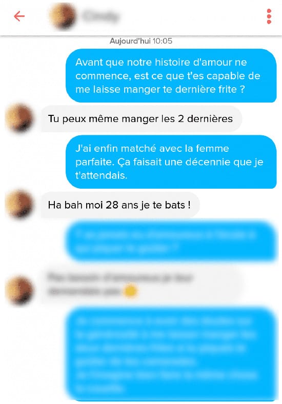 tinder message